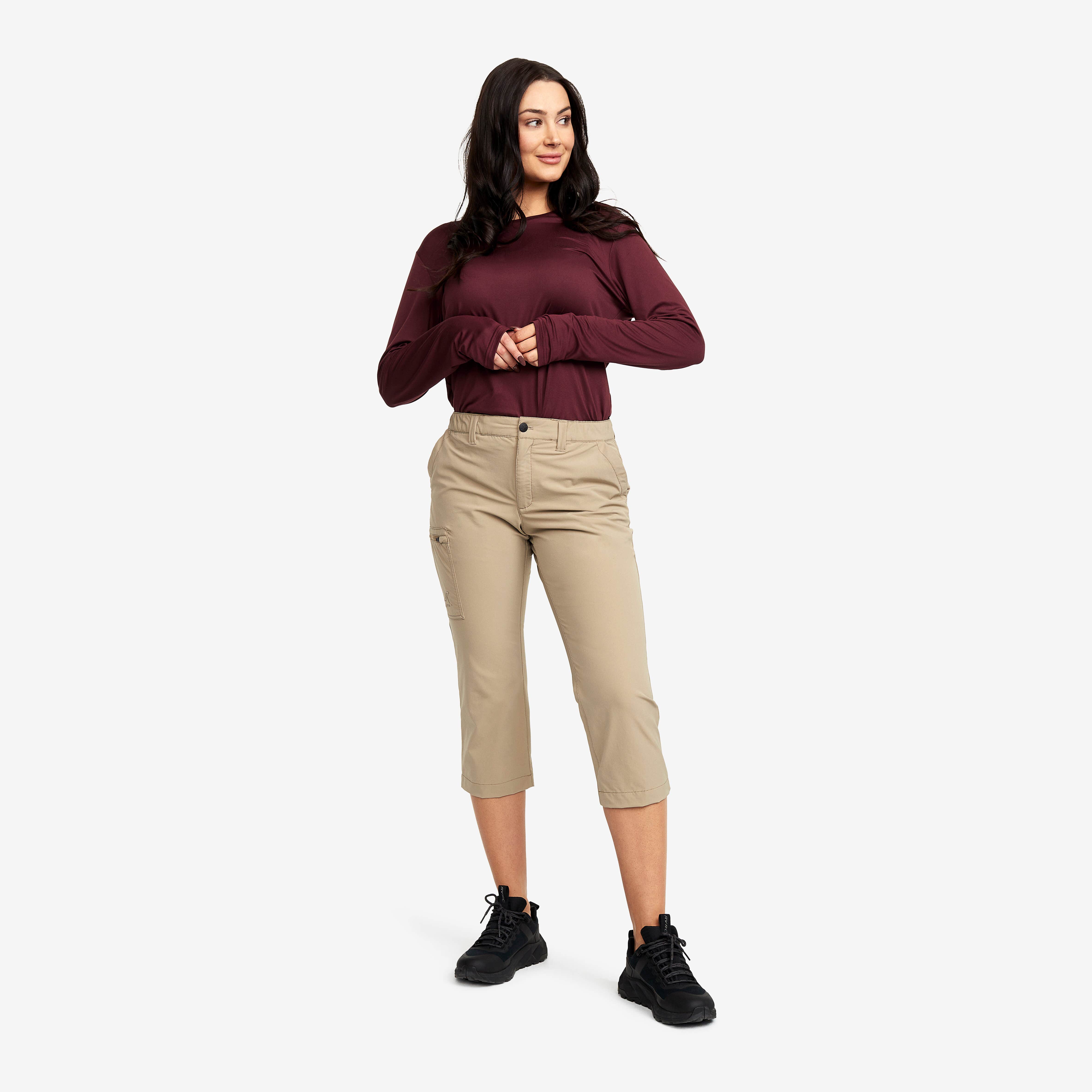 Loyal 3/4 Stretch Pants Femme Khaki
