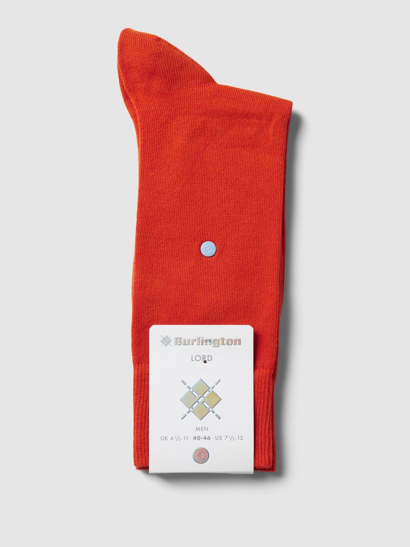 Socken mit elastischem Rippenbündchen Modell 'Lord' in rostrot