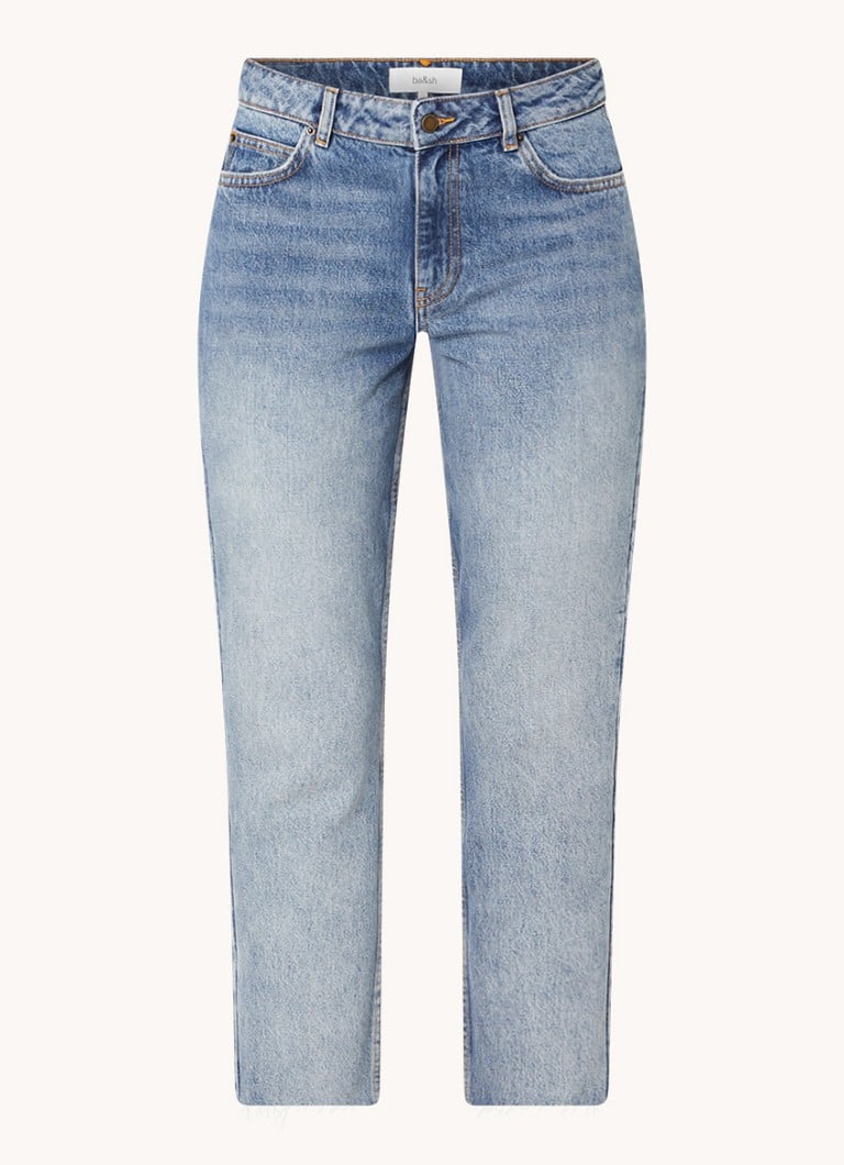 Blugi Jean Evan, cu talie medie, lungime până la gleznă, confecționați din material elastic.
