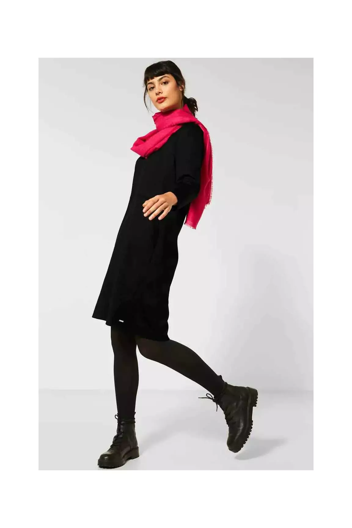 Street One Robes Mi Longues Femme couleur noir
