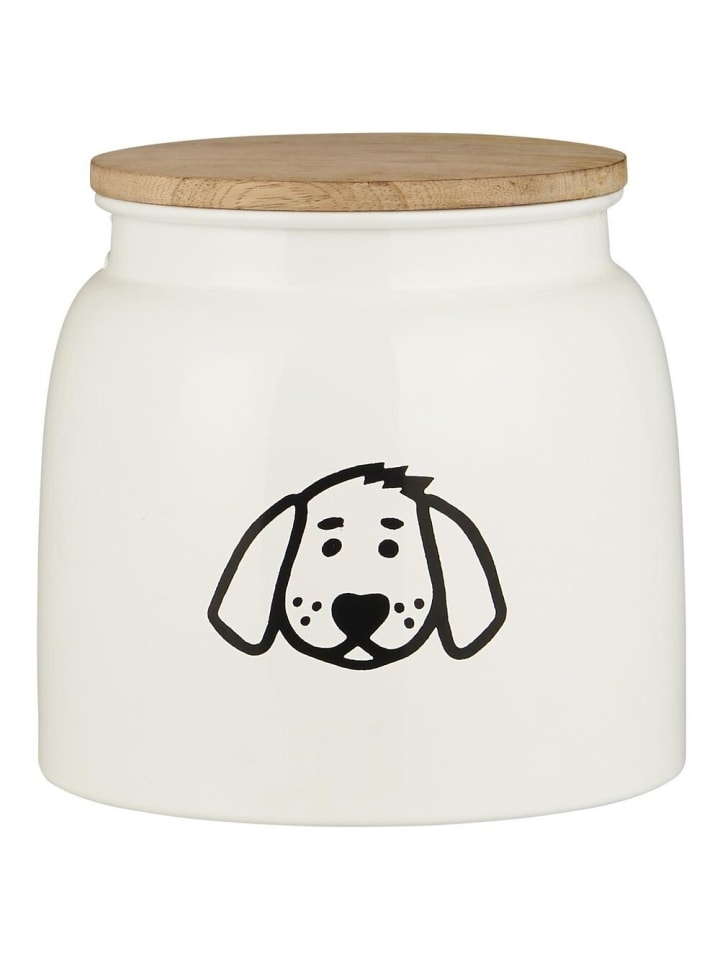IB Laursen Dose für Hundefutter mit Holzdeckel in weiss günstig kaufen onesize