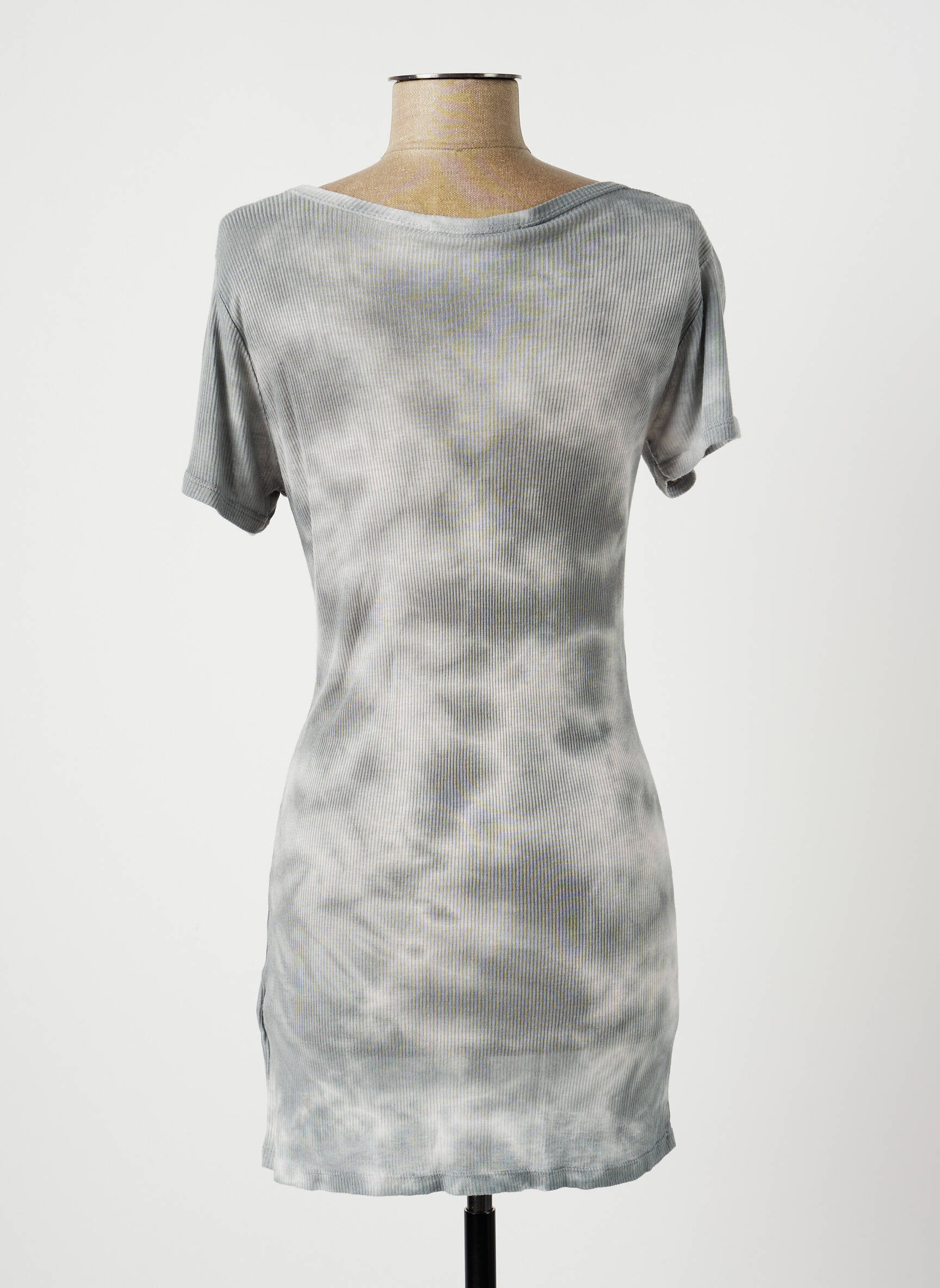 Lauren Vidal Tuniquemanchecourte Femme couleur gris