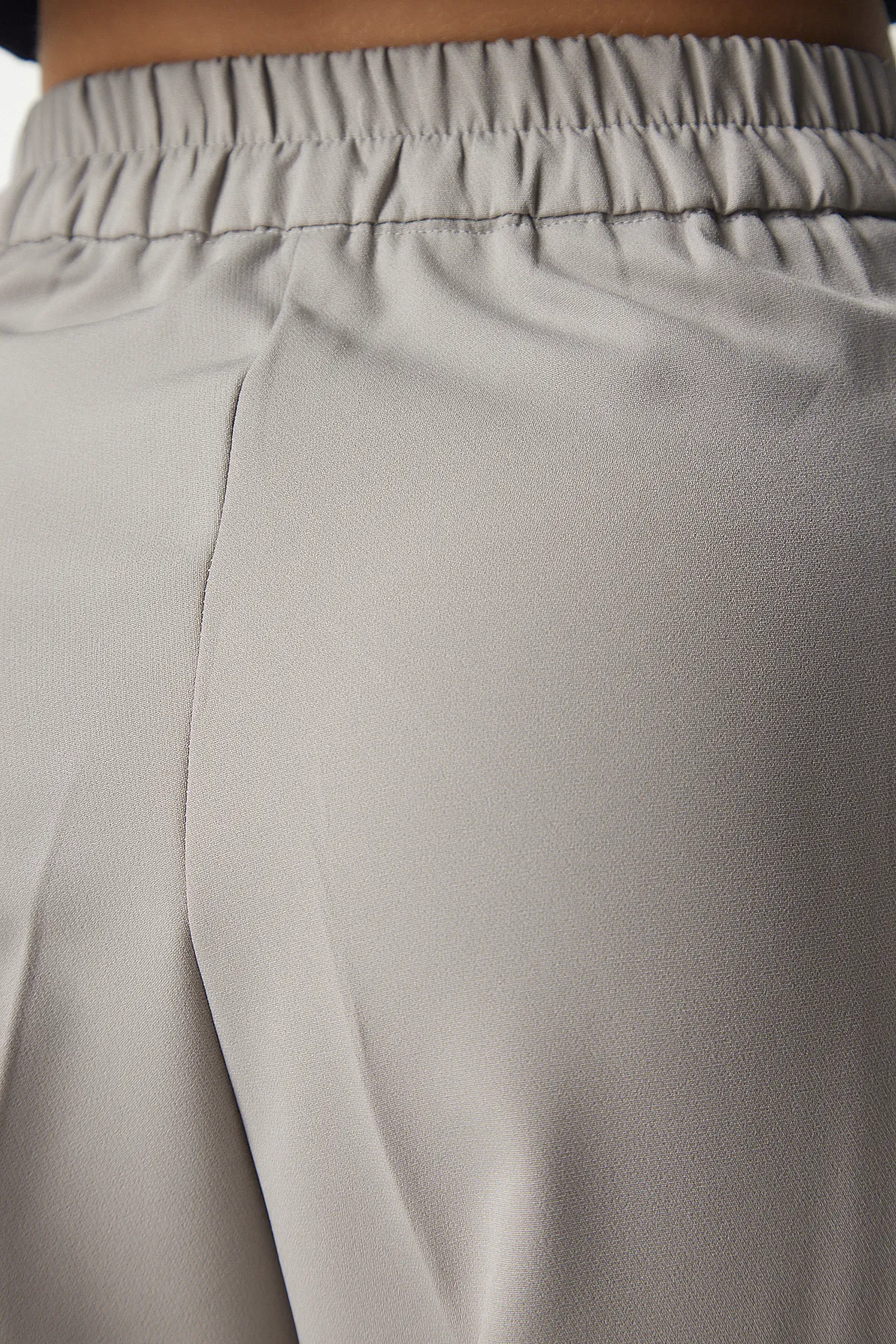 Happiness İstanbul  Damen-Palazzo-Hose mit Steintaschen DW00001