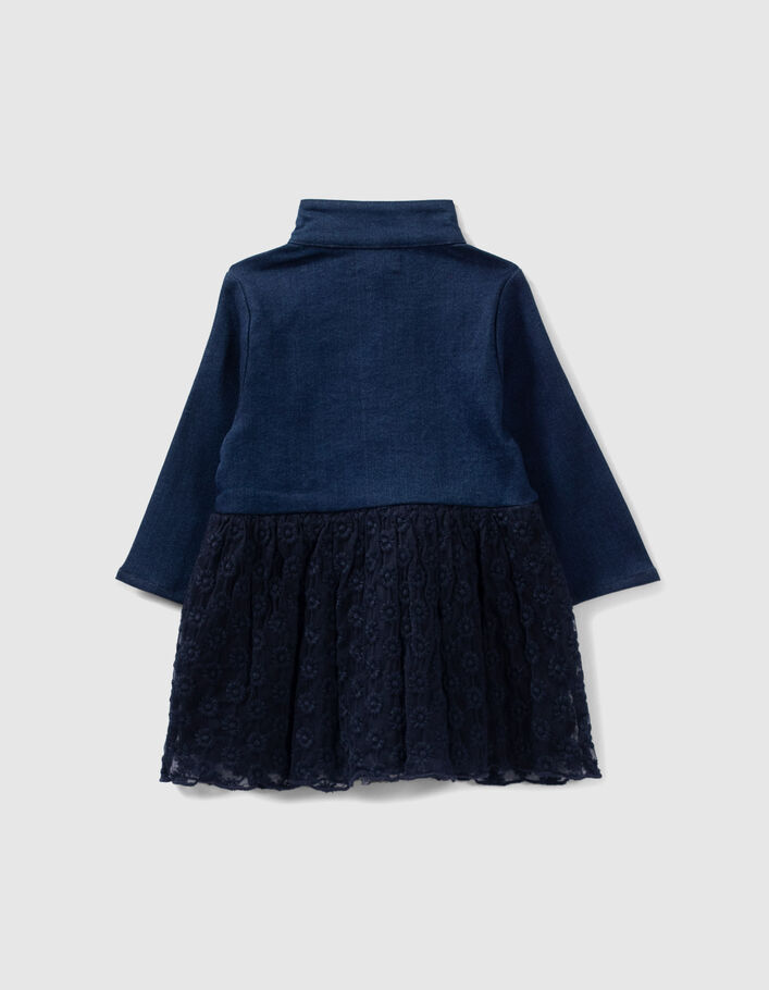 Robe-tutu marine bi matière bébé fille
