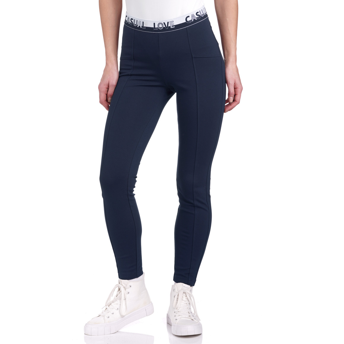 Damen Leggings mit Schriftzug auf dem Bund