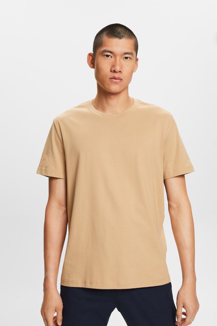 Rundhals-T-Shirt aus Pima-Baumwolljersey