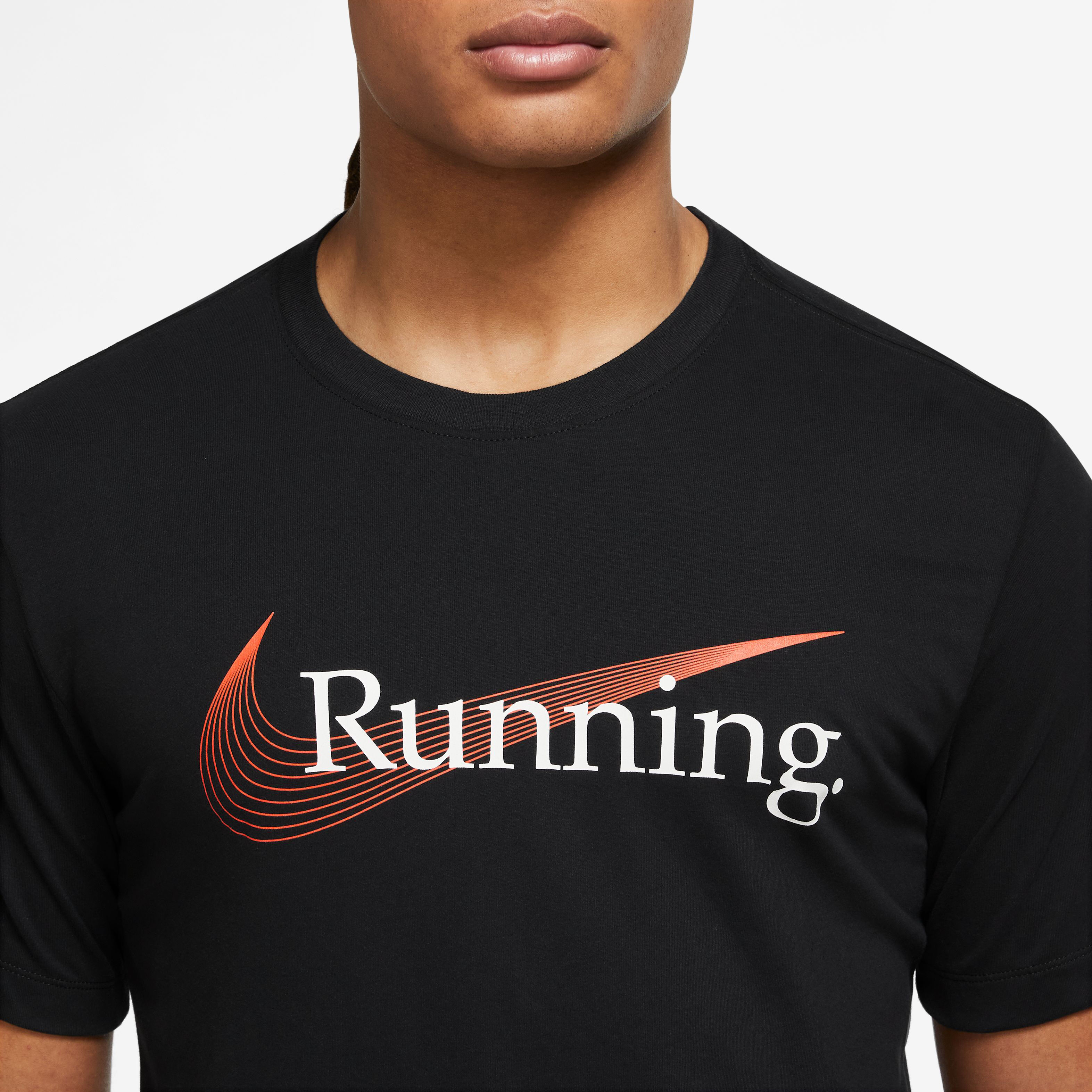 Dri-Fit Heritage Laufshirt Herren - Schwarz