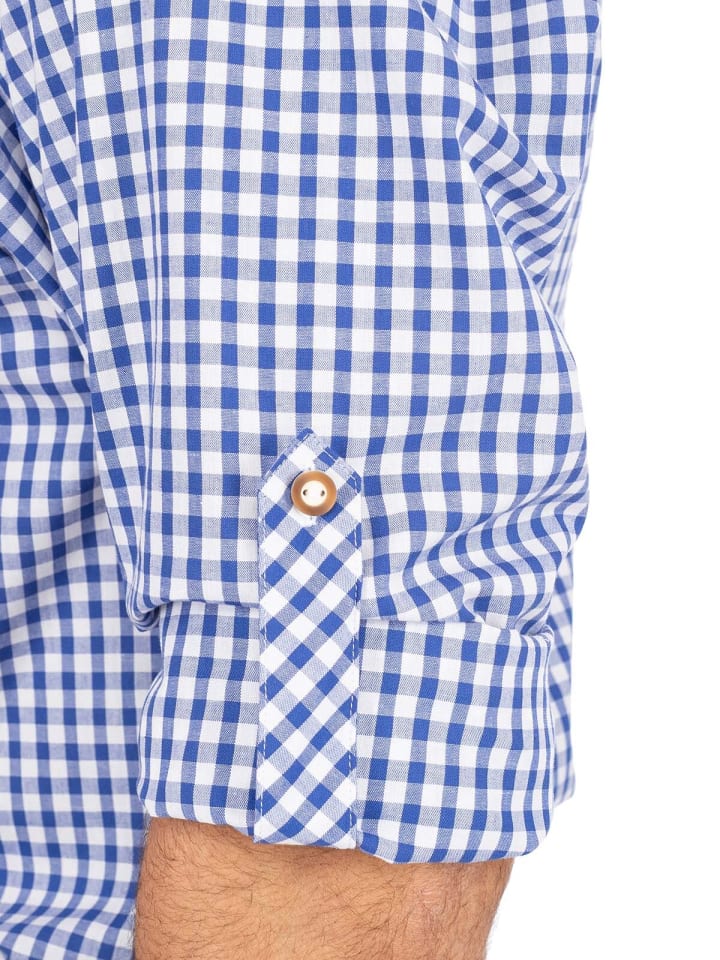 OS-Trachten Trachtenhemd 120001-2602 in blau günstig kaufen