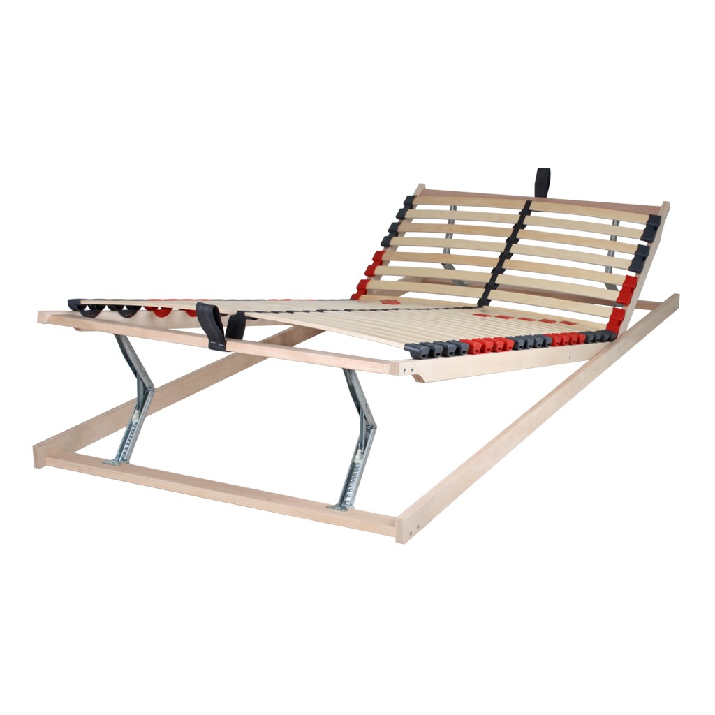IHG 7 Zonen Lattenrost Lattenrahmen Max 140x200 cm KF Kopf- und Fußteil verstellbar