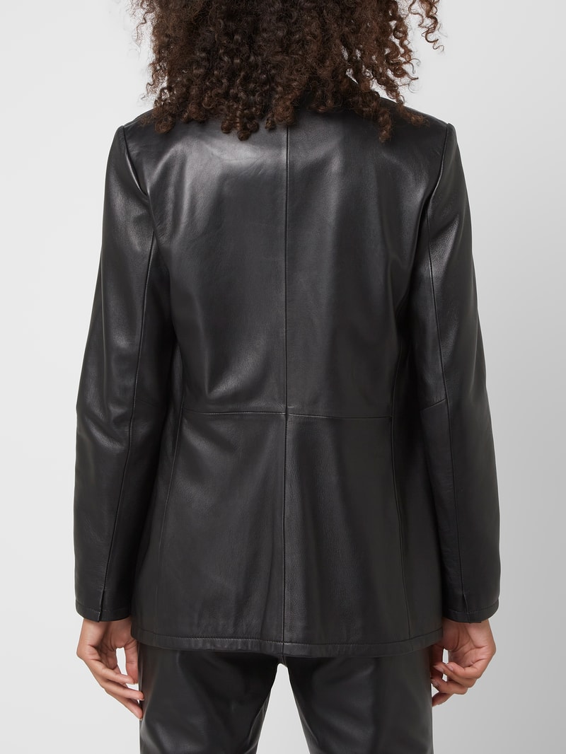Blazer aus Leder Modell 'Meg' in schwarz