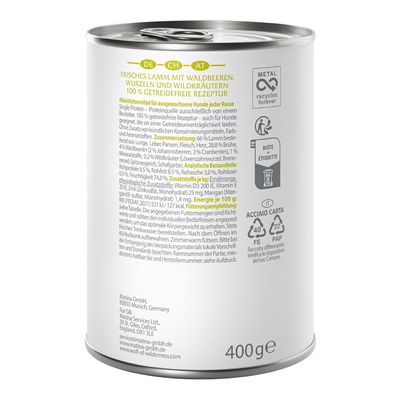 Wolf of Wilderness Adult Einzeldose 1 x 400 g