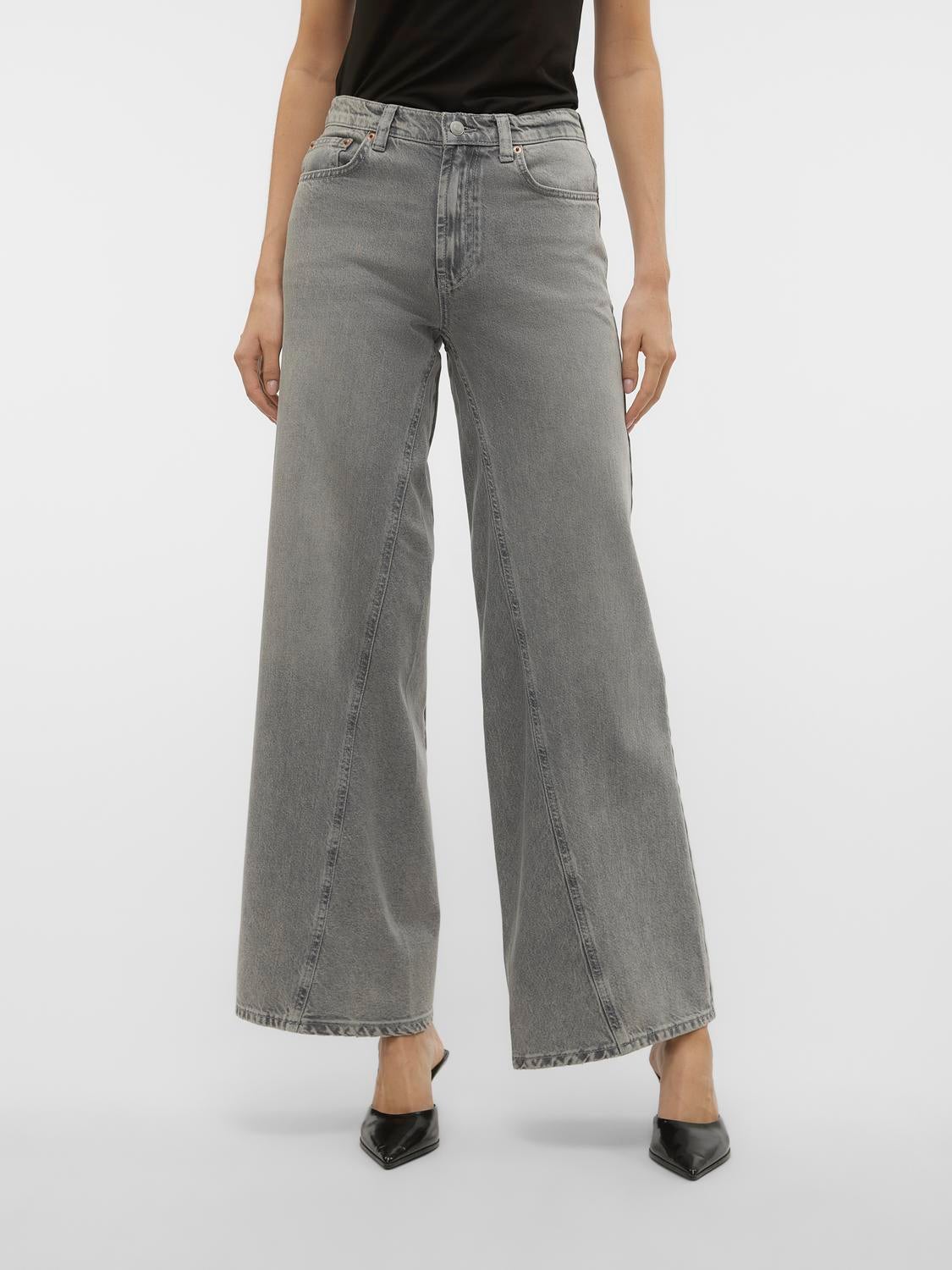 VMRAIL Mid Rise Weit geschnitten Jeans
