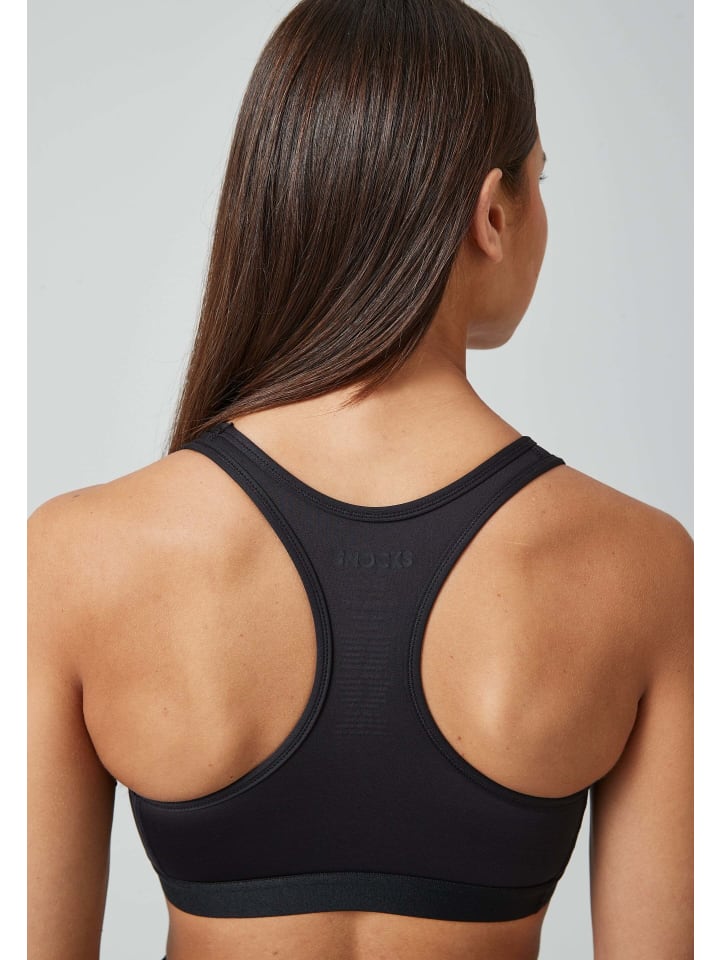 SNOCKS Sport-BH aus recyceltem Polyester 1 Stück in Schwarz günstig kaufen