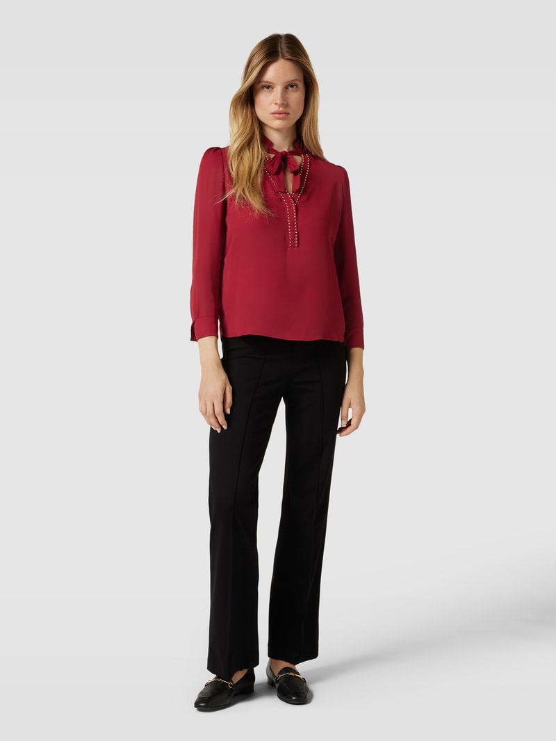 Blusenshirt mit V-Ausschnitt in rot