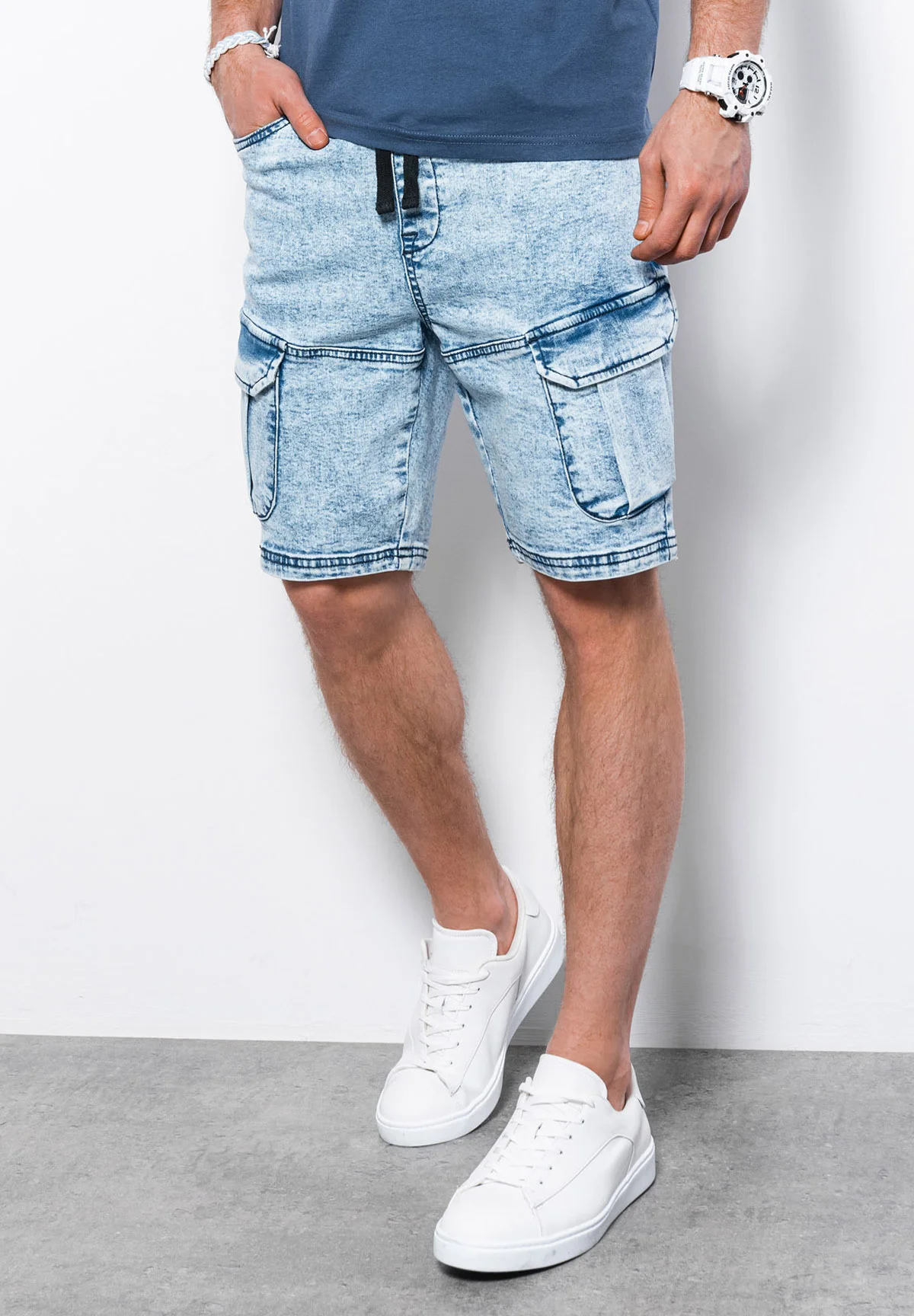 Pantalones cortos de mezclilla ombré
