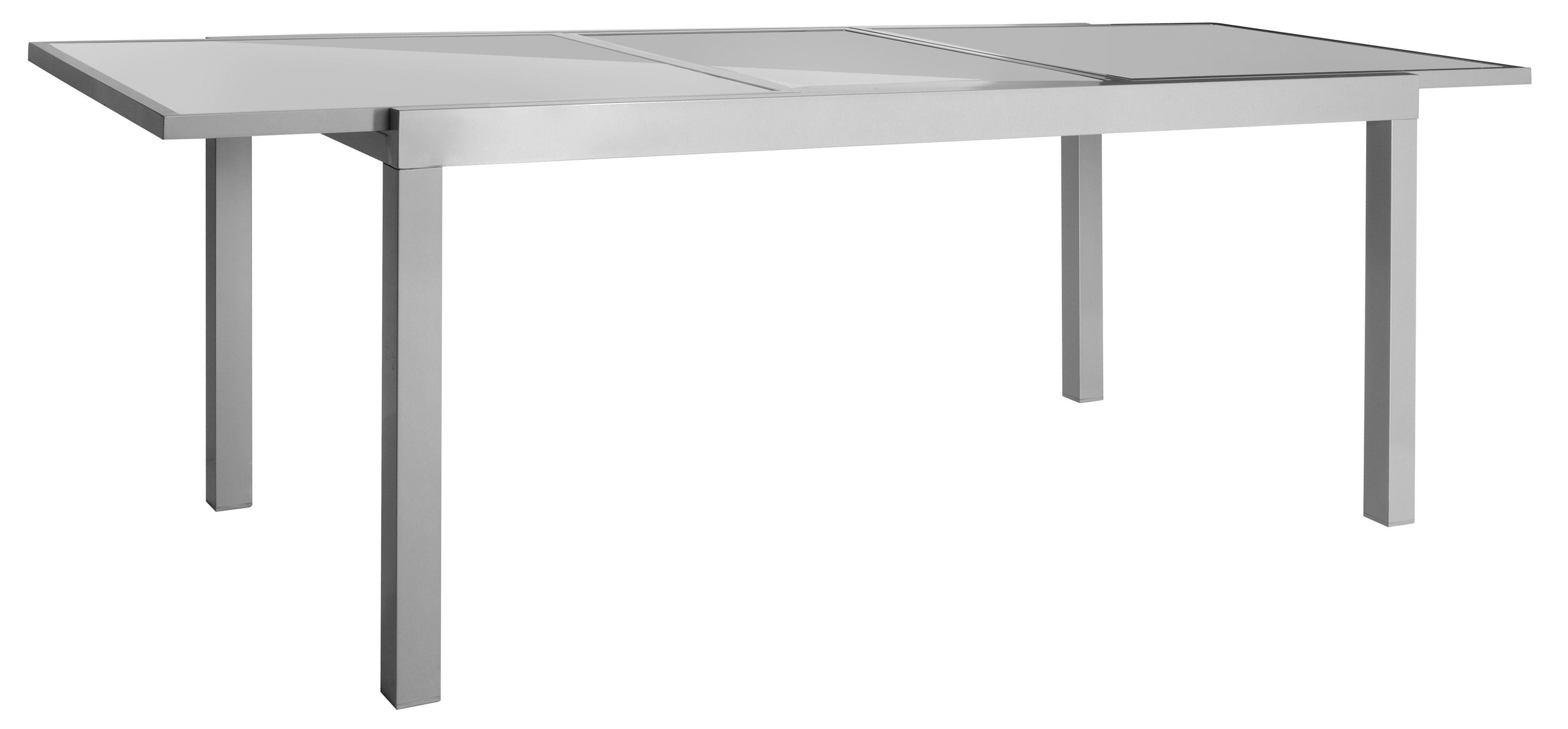 MERXX Garten-Essgruppe Amalfi, (7-tlg), 6 Sessel, Tisch ausziehbar 90x140-200 cm, Alu/Textil