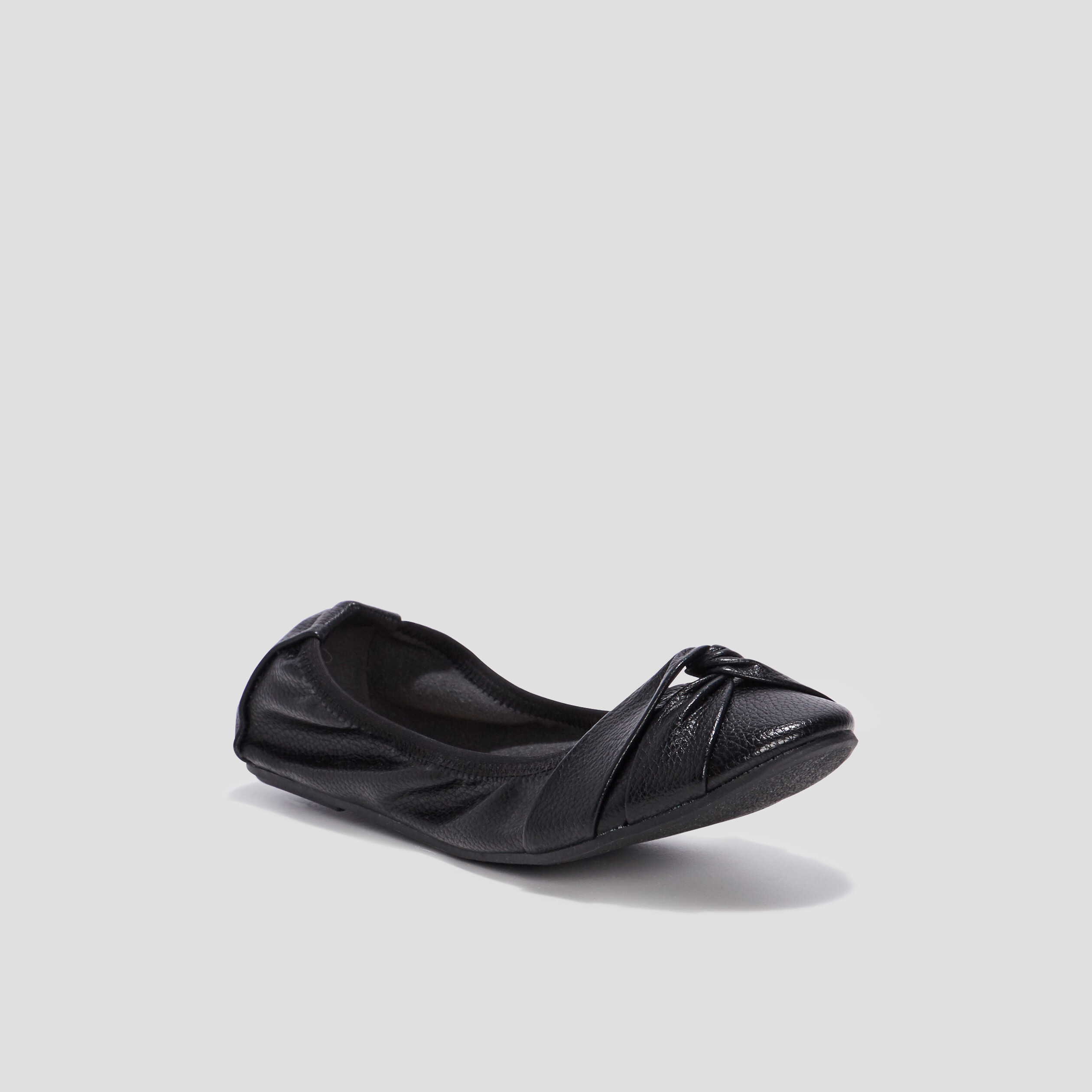 Ballerines détail effet noué noir femme | La Halle