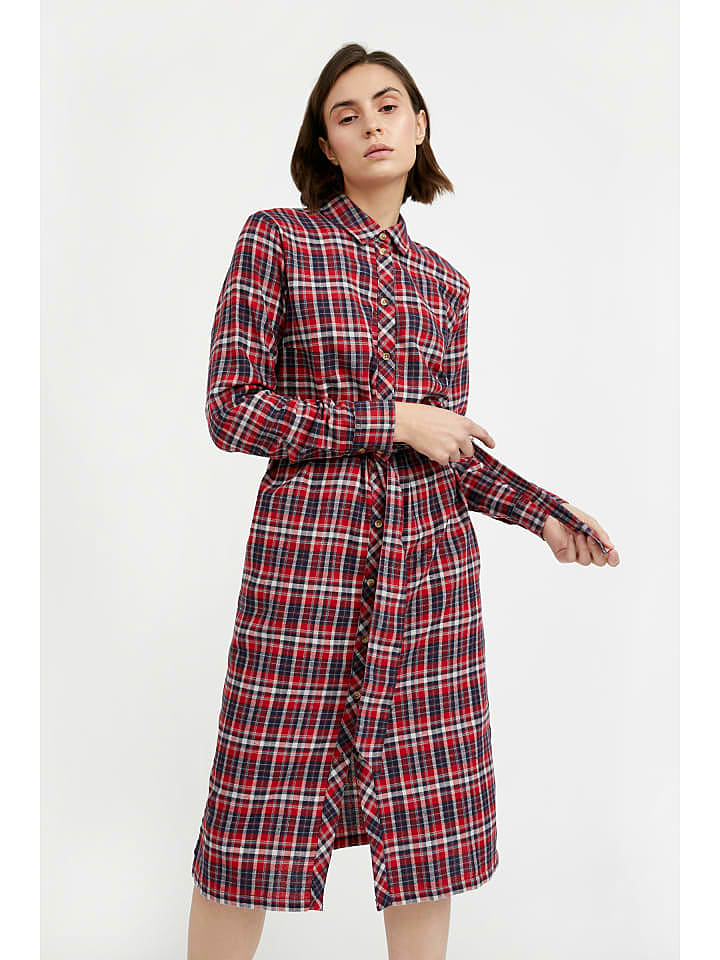 Finn Flare Hemdblusenkleid in red günstig kaufen XS