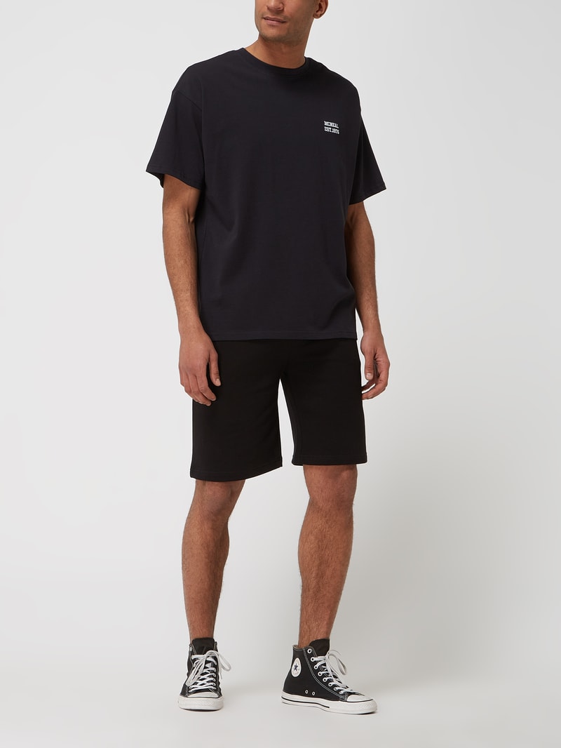 Sweatshorts aus Baumwolle in schwarz