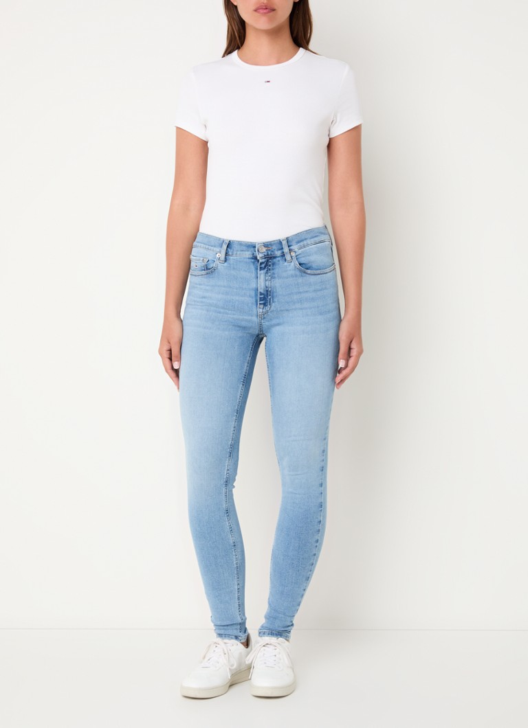 Blugi skinny Tommy Hilfiger Nora cu talie medie, spălare deschisă