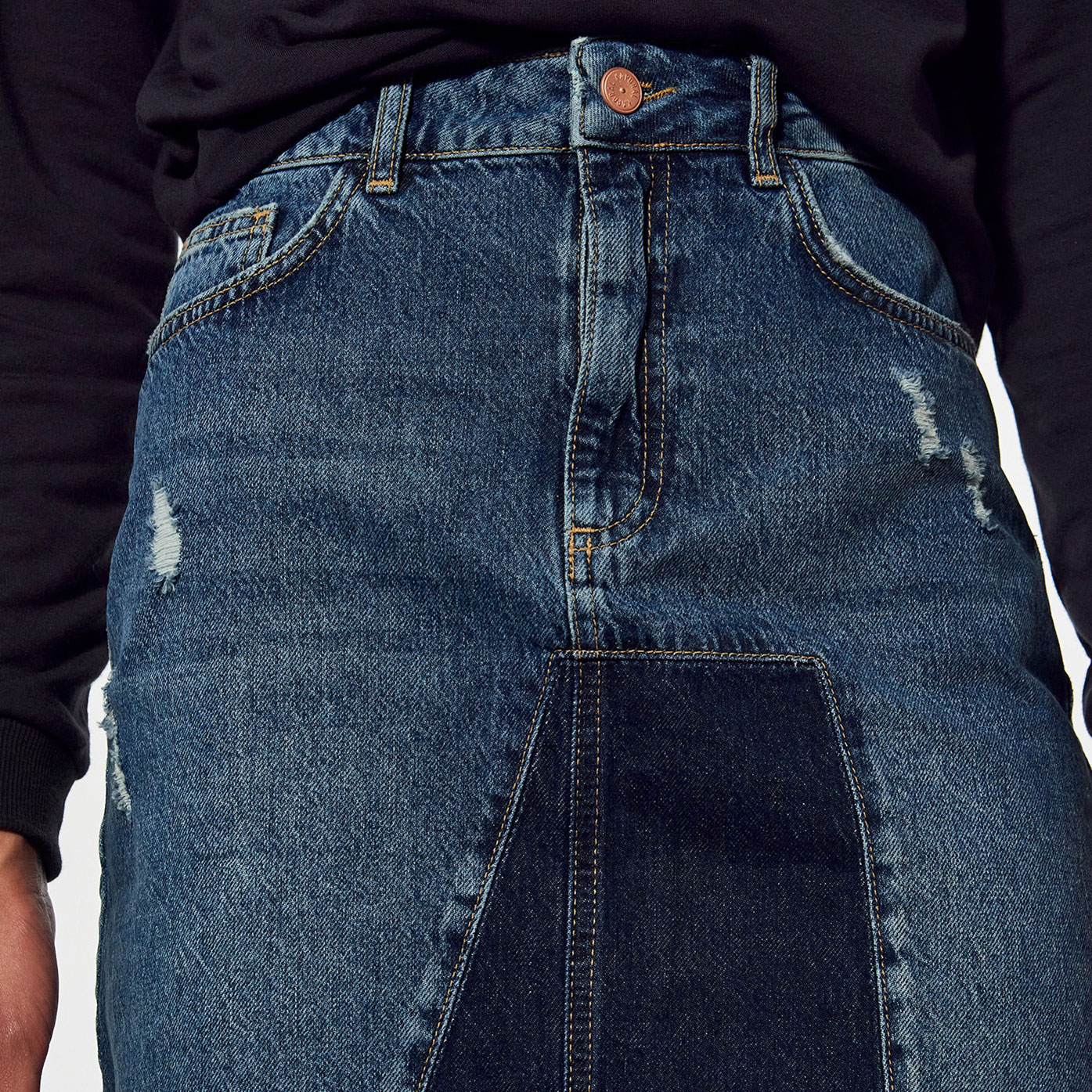 LITA   Jupe en jean Femme en 100% coton