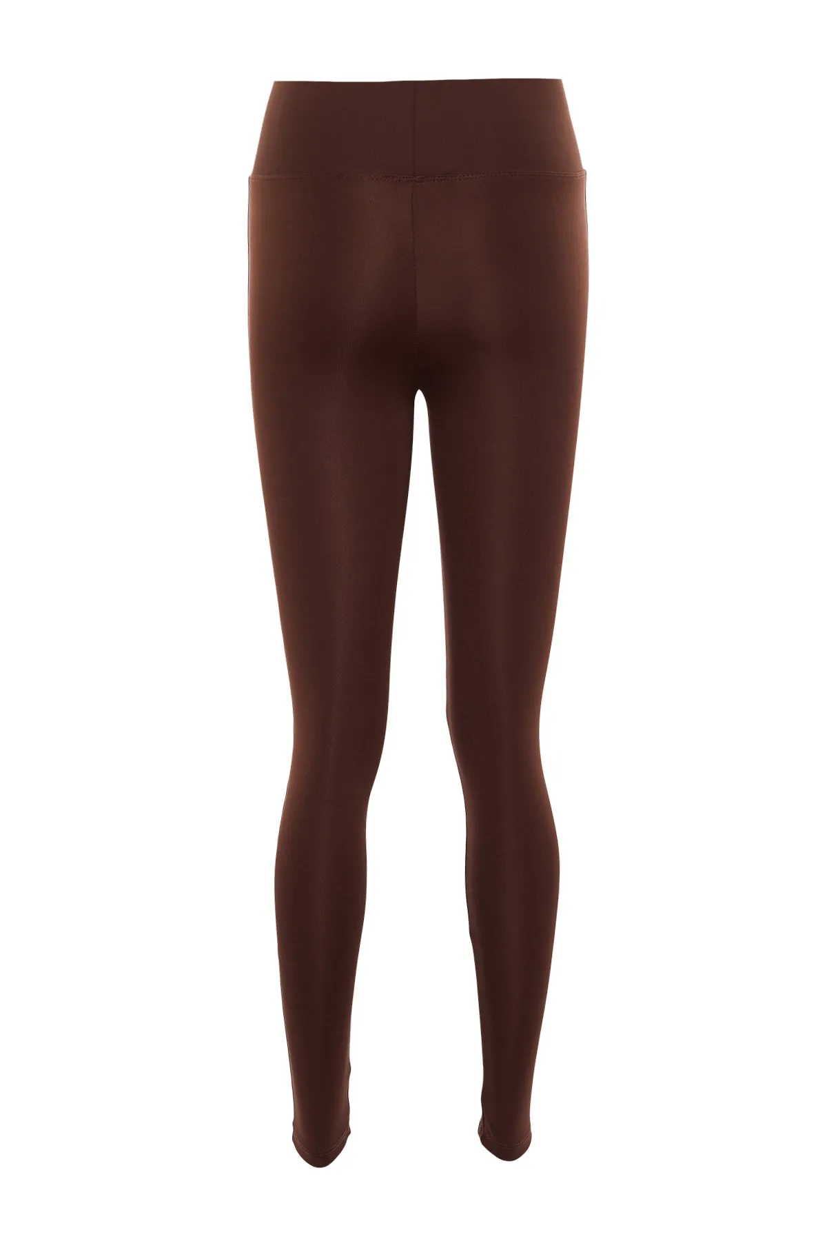 Trendyol Collection  Dunkelbraune gestrickte Sport-Leggings mit breiter Taille und extra Erholung in voller Länge TWOAW21TA0029