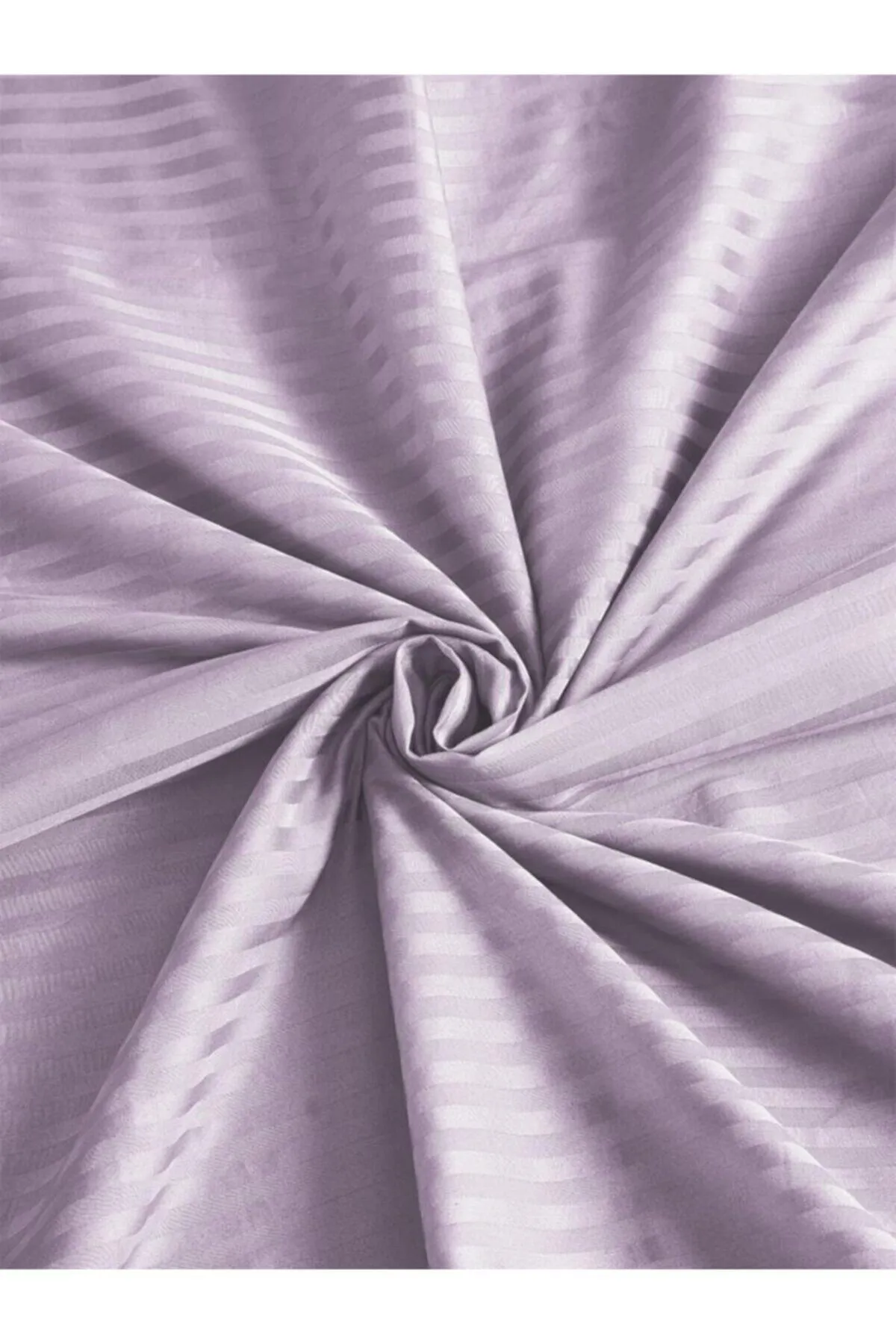 Karna Home  Gestreiftes Einzelbettlaken aus Baumwollsatin, 90 x 200 cm