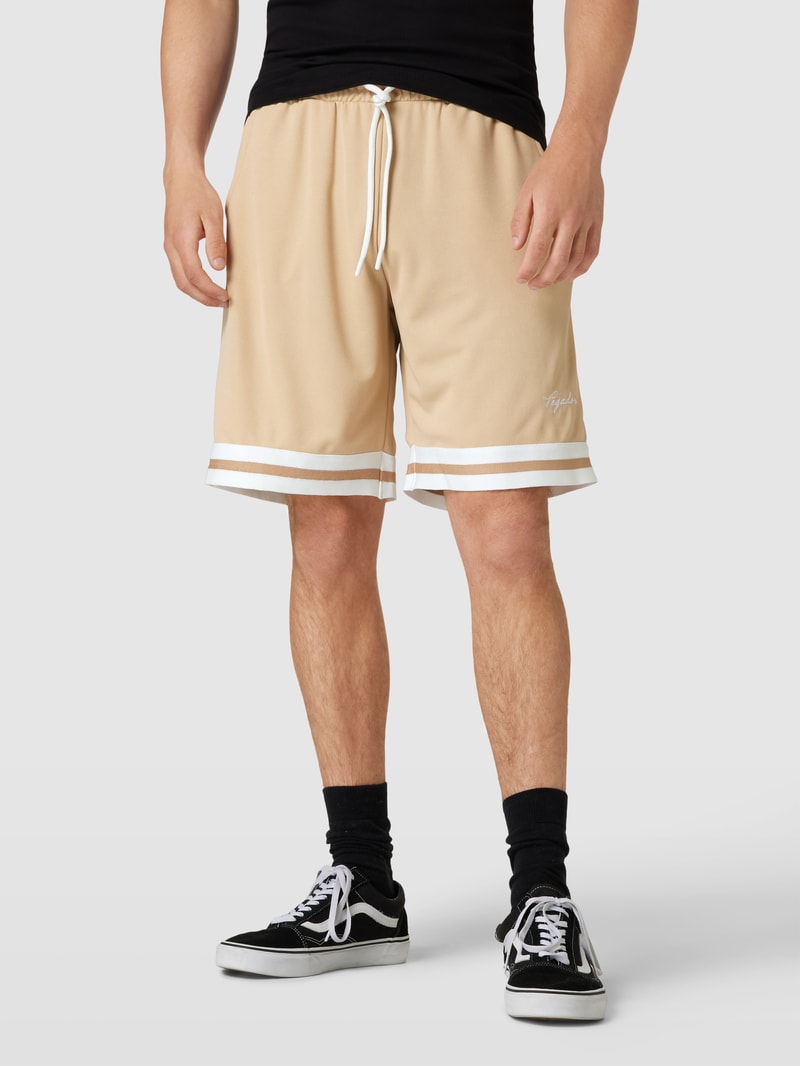 Sweatshorts mit Label-Stitching Modell 'Adastra' in haselnuss braun