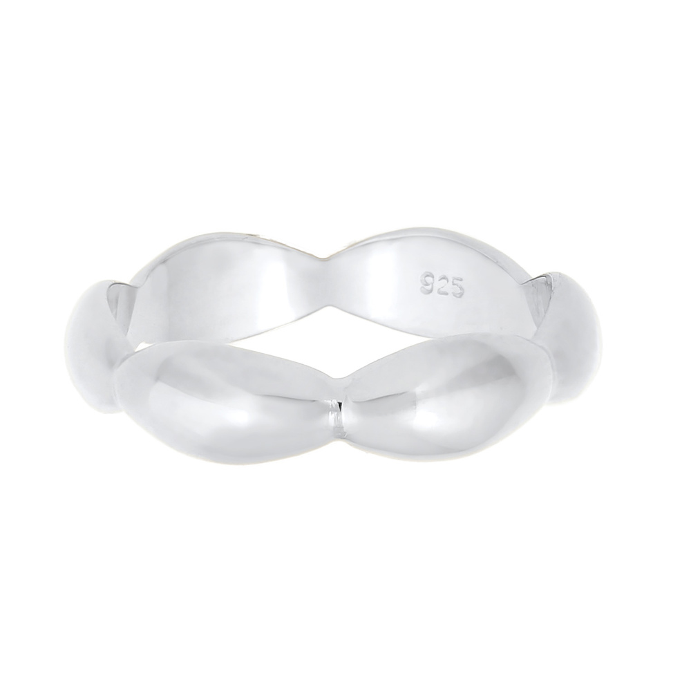 Elli Elli Bague Basic Courbé Geo Look Femme - (925/1000) Argent Plaqué Or Bague