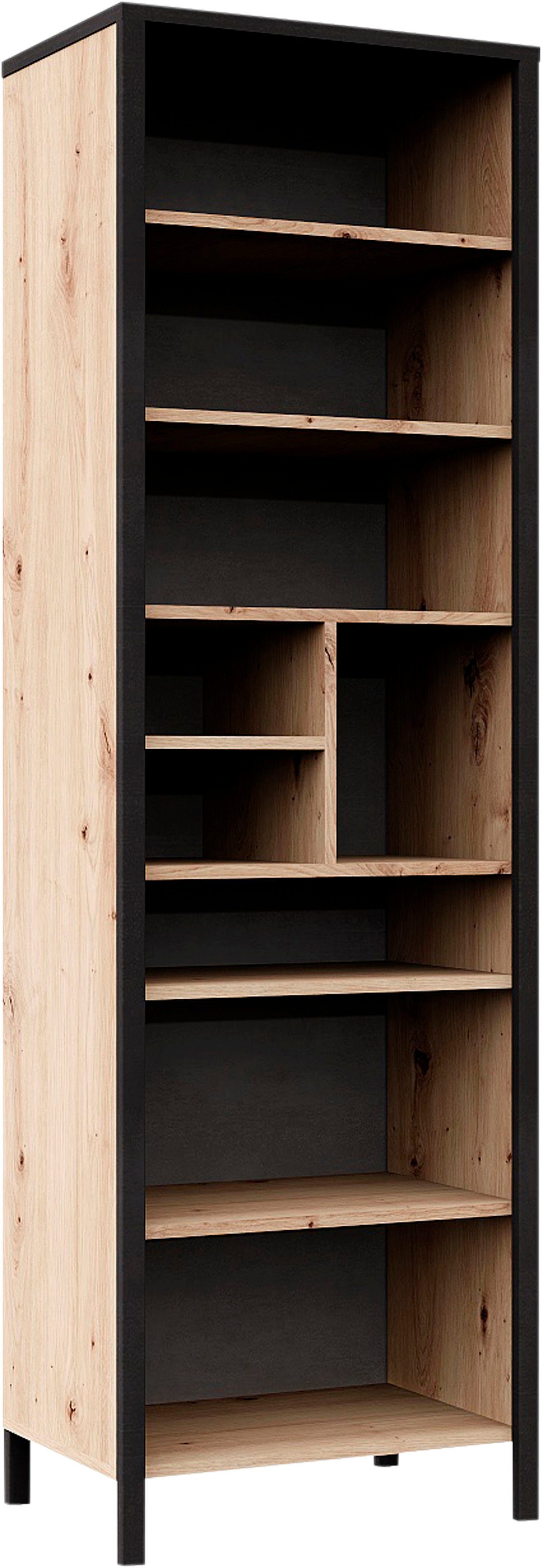 FMD Aktenregal InLoft, 3 verstellbaren Einlegeböden, Bücherregal
