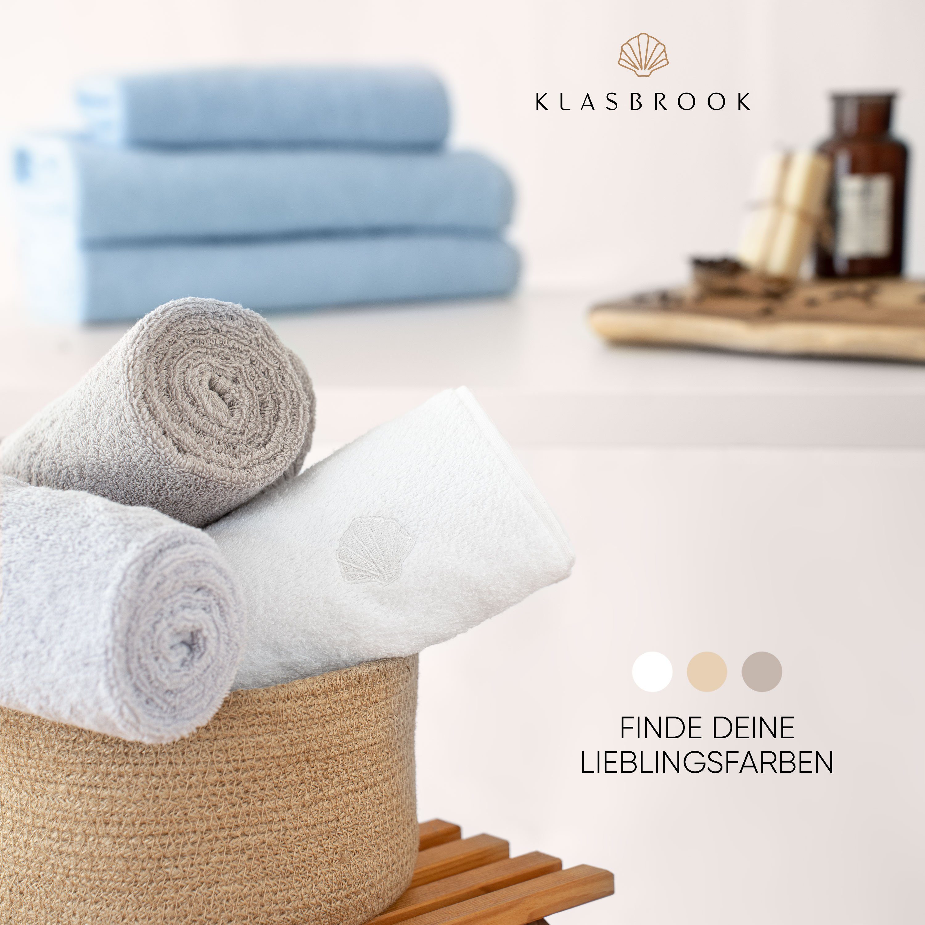 KLASBROOK Handtuch Set Linnea, (2-tlg), 2, 4 oder 6 teiliges Luxus Set, 100% Baumwolle, extra flauschig