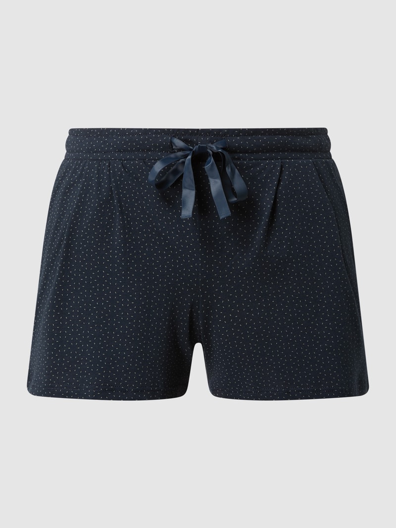 Pyjamashorts mit Bundfalten in jeans