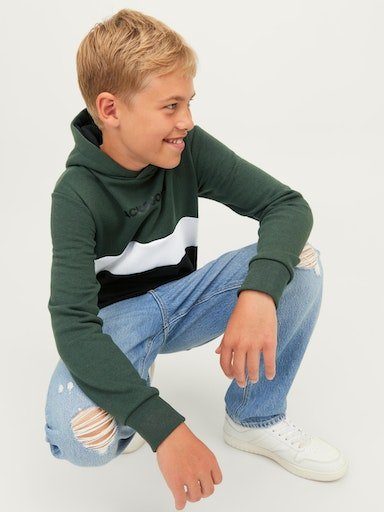 Jack & Jones Junior Hoodie JJEREID BLOCKING SWEAT HOOD SN JNR