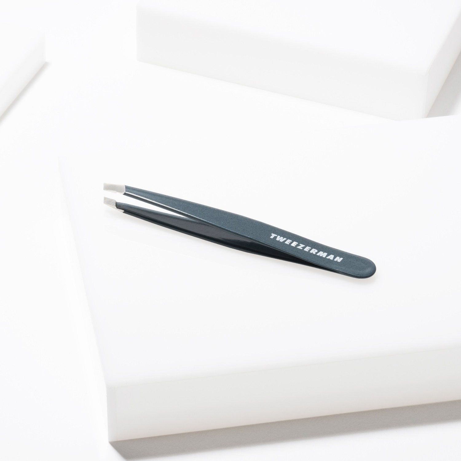 Blue Stone Slant Tweezer