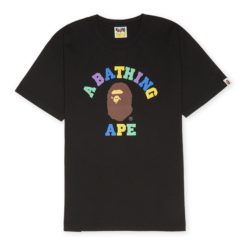 A Bathing Ape Colors College Tee Black