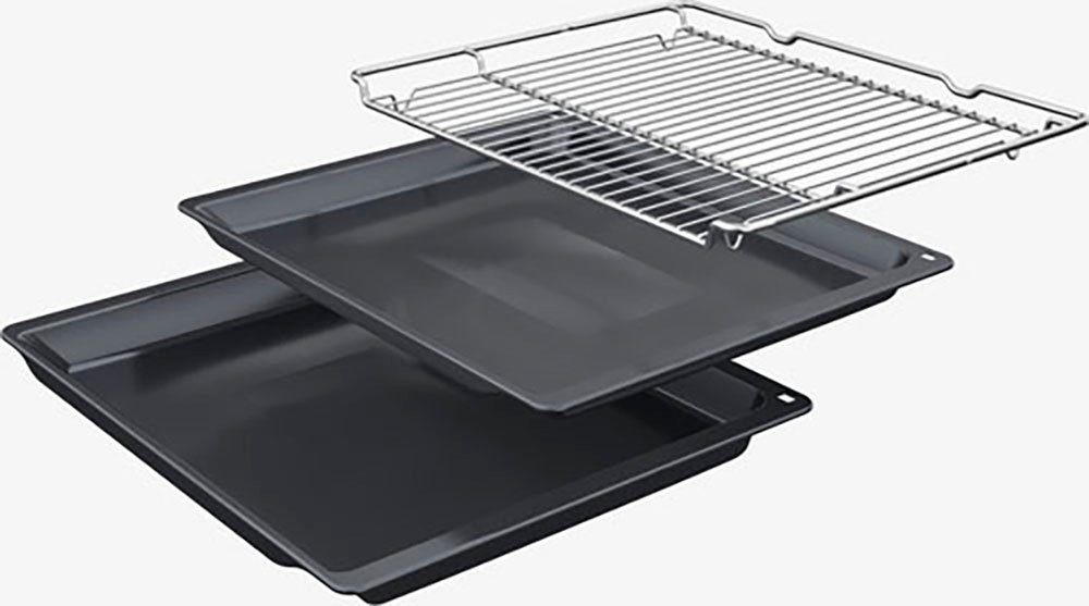 BOSCH Backofen mit Mikrowelle Serie 8 HMG778NB1, mit 1-fach-Teleskopauszug, Pyrolyse-Selbstreinigung