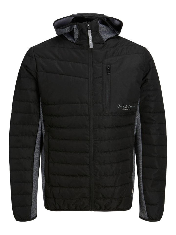 Jack & Jones Parka 'Berg Hybrid' in schwarz günstig kaufen