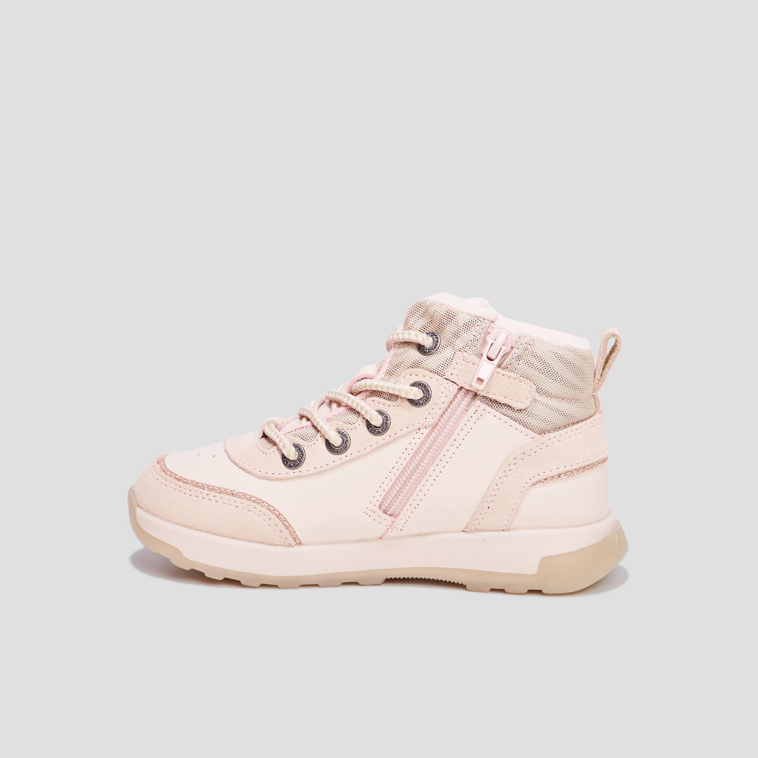 Bottines zippées Kickers Fauna rose fille | La Halle