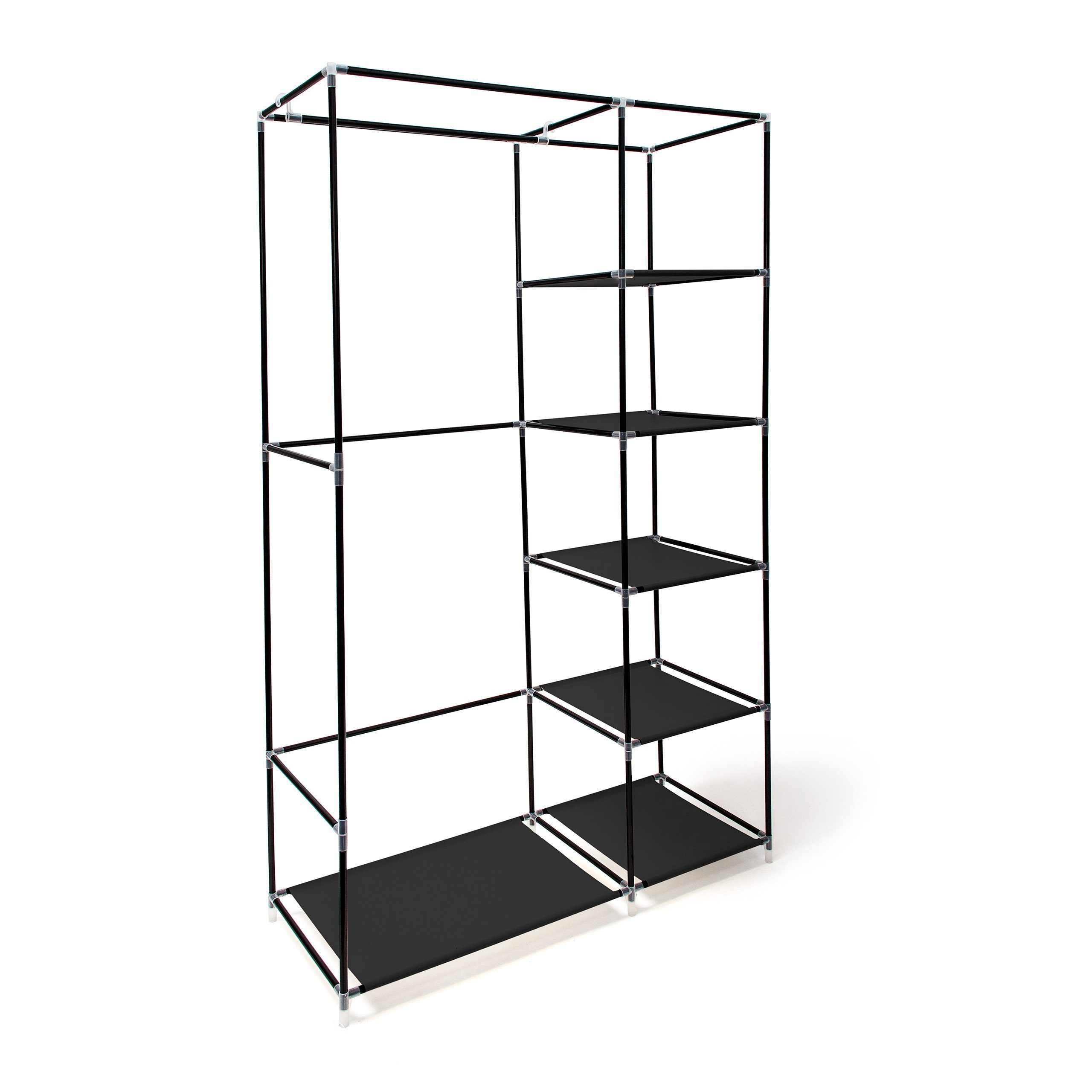 relaxdays Stoffschrank 1 x Stoffschrank schwarz