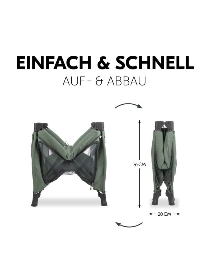 Hauck Reisebett & Laufgitter Sleep N Play SQ Set (mit Komfort-Matratze in gruen günstig kaufen onesize