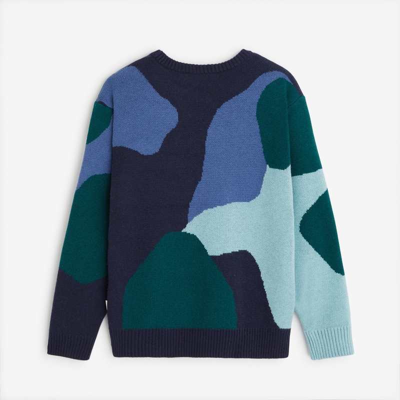 Pull en tricot pour garçon bleu Catimini
