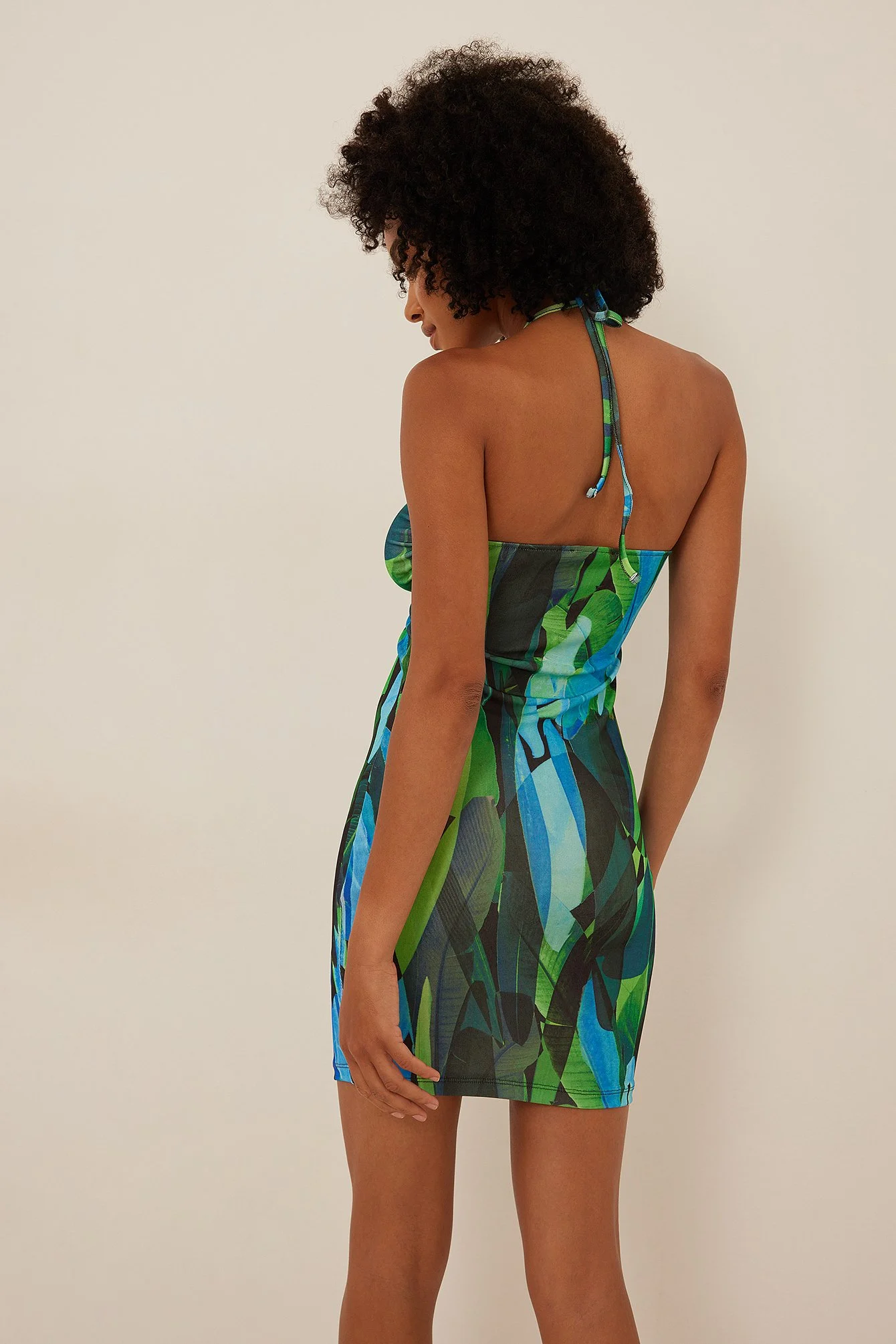 Strap Detail Keyhole Mini Dress