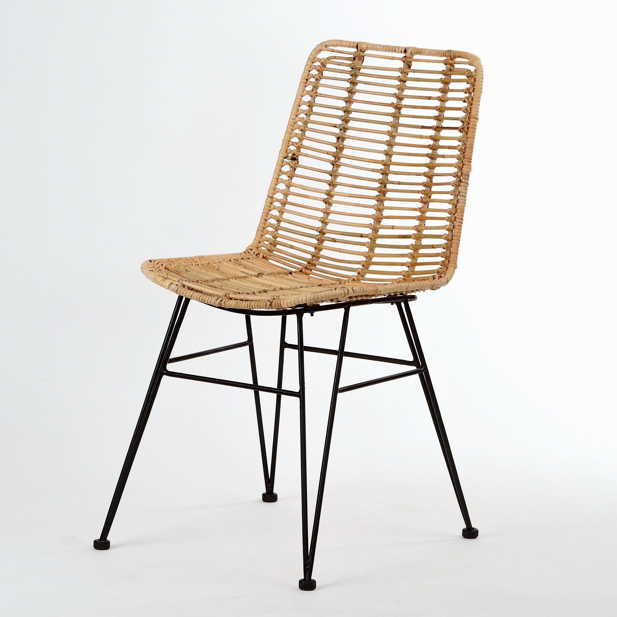 animal-design Rattanstuhl, Rattan Stuhl MAGY (60002) moderner Flechtstuhl Korb Stuhl Esszimmer Wohnzimmer