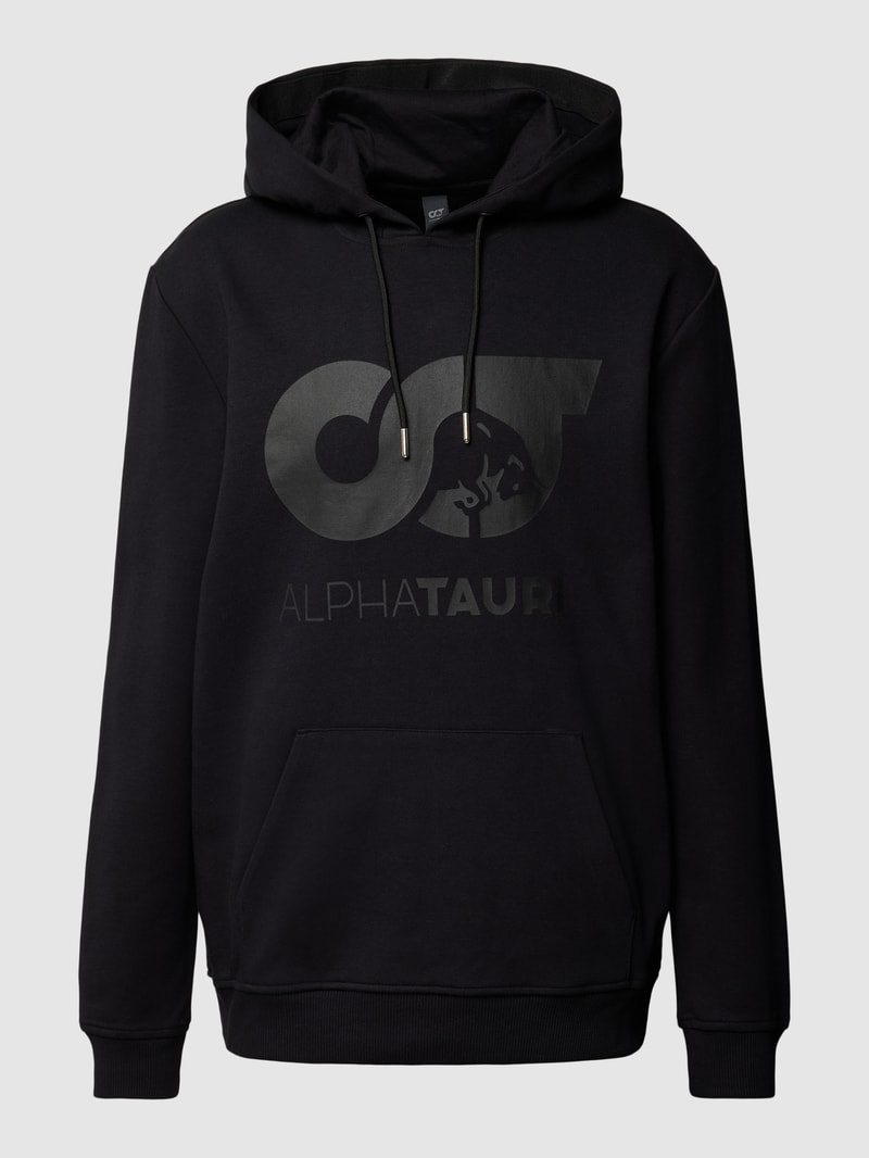 Hoodie mit Label-Print Modell 'SHERO' in schwarz