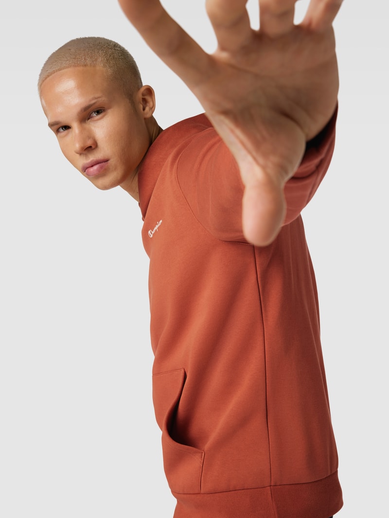 Oversized Hoodie mit Label-Detail in rostrot