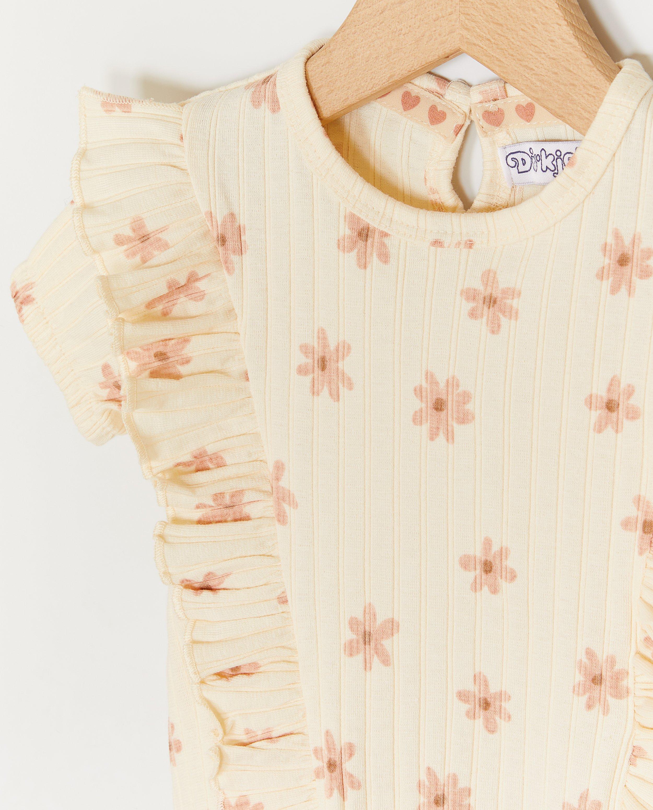 Dirkje vit t-shirt med textur