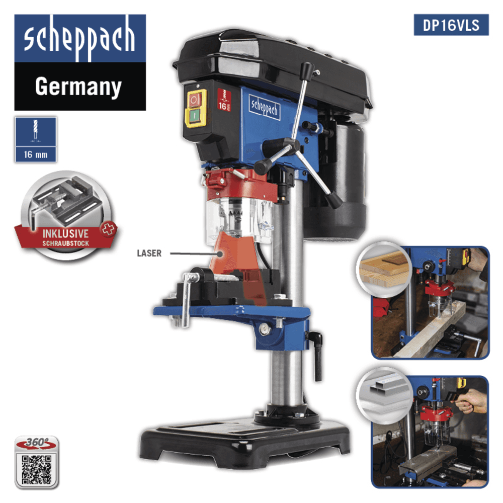 Scheppach Tischbohrmaschine, DP16VLS