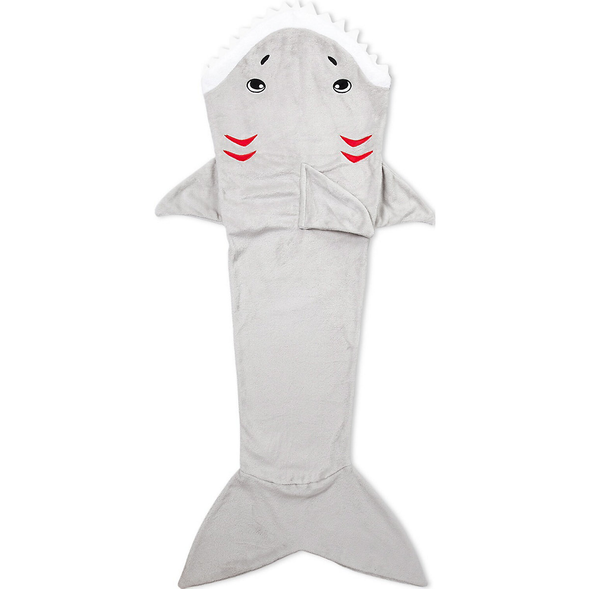 Haifisch Drew Kuschel-Decke, Couch-Decke, Weißer Hai Schlafsack, grau