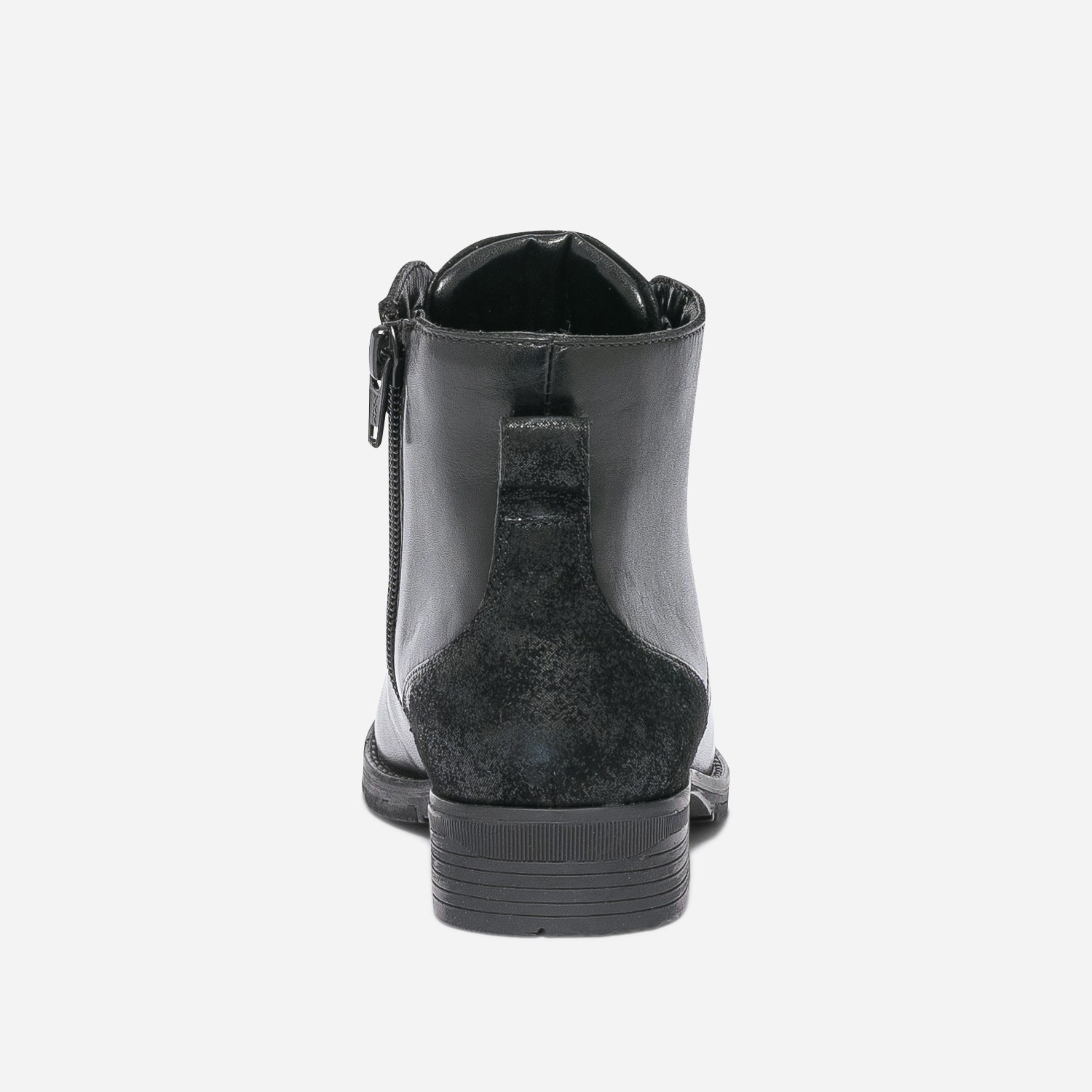 Bottine noire éco-conçue en cuir