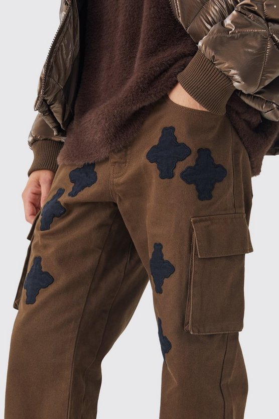 Lockere Cargohose mit Applikation